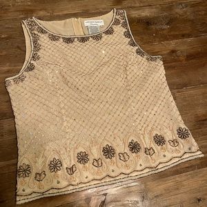 Adrianna Papéll Occasions Gold Sleeveless Top - Only worn once!